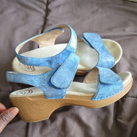 Dansko Blue Clog Strap Sandals Summer Casual Comfort Shoes - Picture 1 of 11